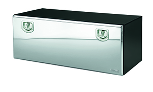 Bawer Black Powder Coated Steel Toolboxes - Polished Stainless Steel Doors